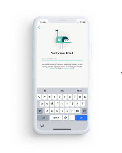 Entering your email when setting up the pando app